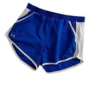Under Armour HeatGear Royal Blue Athletic Shorts Size M Loose Fit Women's